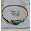 Image 1 : STERLING SILVER (.925) BRACELET W/TURQUOISE STONE, 20G