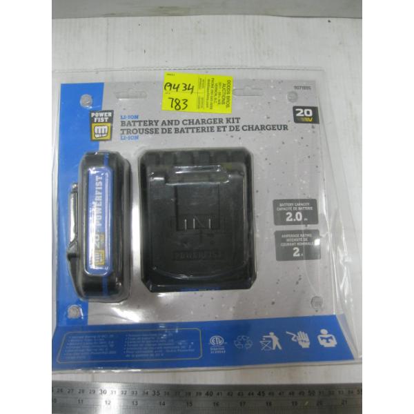 POWERFIST 20V BATTERY & CHARGER