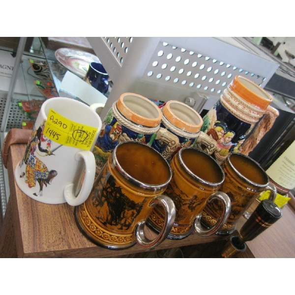 7 COLLECTABLE BEER STEINS