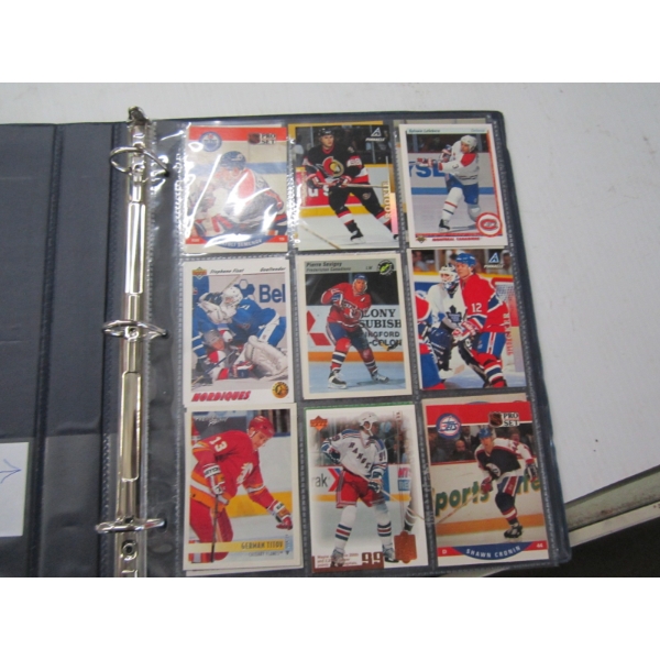 16 ROOKIE SEASON NHL CARDS IN BINDER