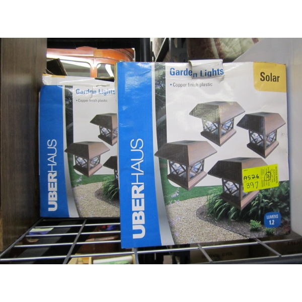 2 SETS OF GARDEN SOLAR LIGHTS