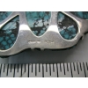 Image 4 : SILVER & TURQUOISE BUTTERFLY PIN, MARKED STERLING