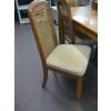 Image 3 : OAK DINING TABLE W/6 REED BACK CHAIRS