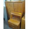 Image 1 : TEAK 4 PIECE BEDROOM SUITE W/KINGSIZE HEADBOARD