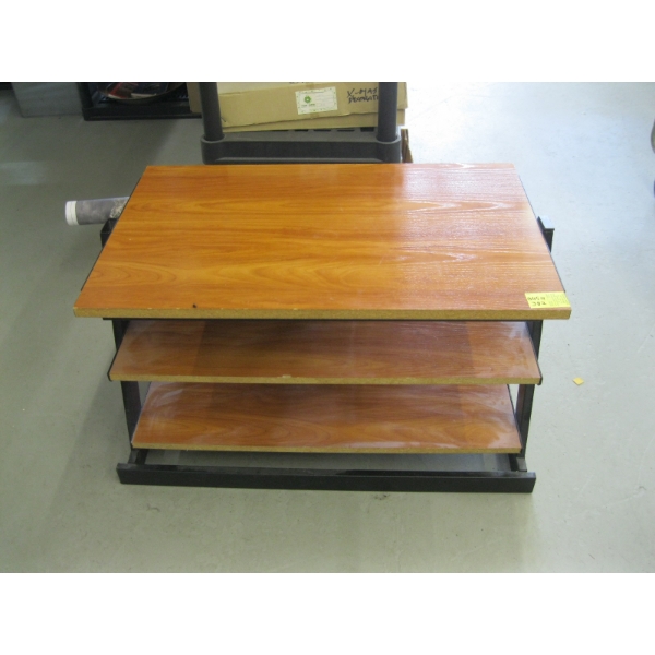 3 TIER WOOD & METAL STAND