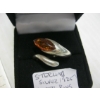 Image 3 : STERLING .925 SILVER RING W/AMBER STONE - 4G - SZ 9