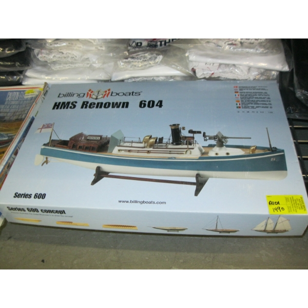 WOODEN SHIP MODEL - HMS RENOWN 604