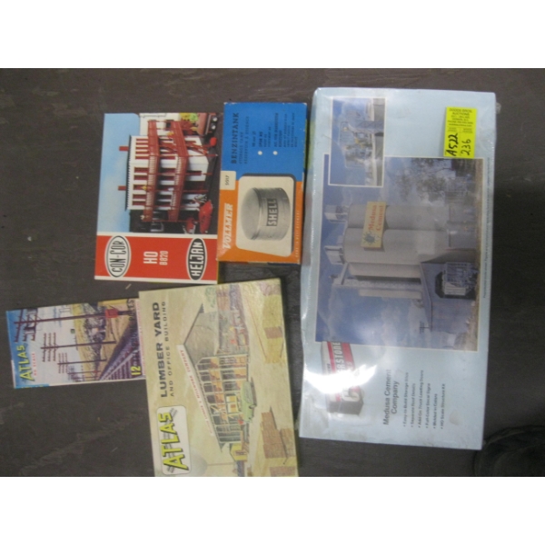 NEW CEMENT PLANT MODEL, SHELL TANKER, ASST. BUILDINGS FOR HO TRAIN