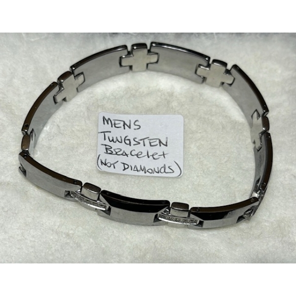 MENS TUNGSTEN BRACELET (NOT DIAMONDS)
