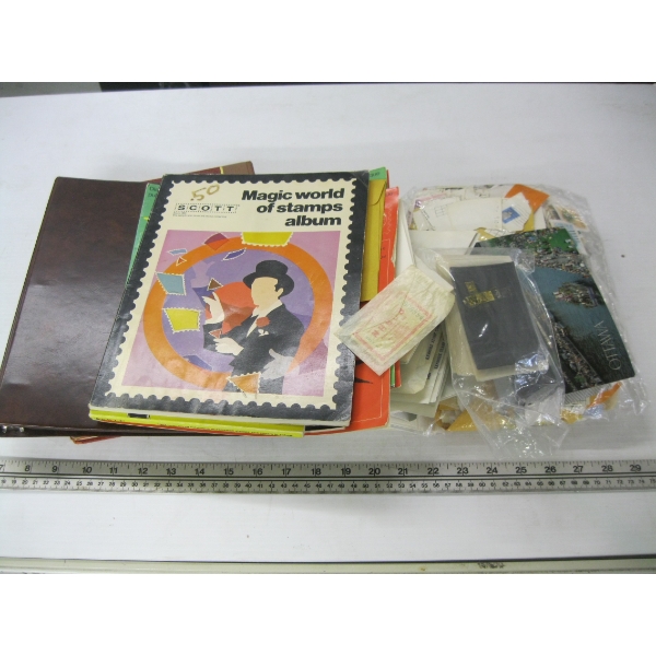 BRIEFCASE W/LG. LOT OF ASST. STAMPS