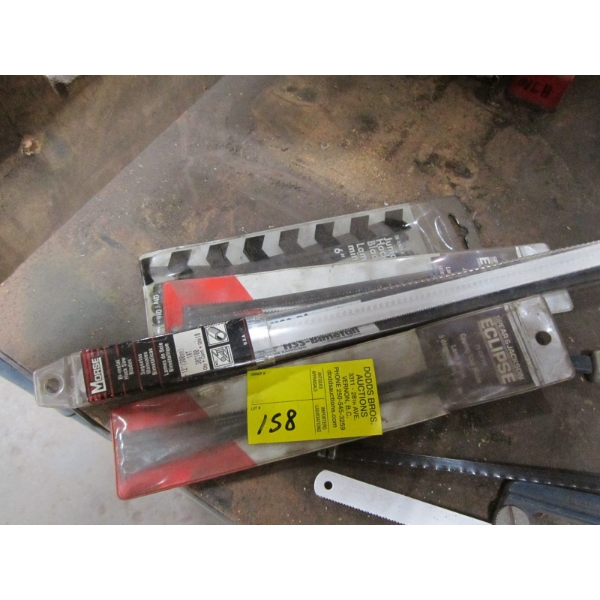 ASST. COPING SAW BLADES, HACKSAW BLADES, ETC.
