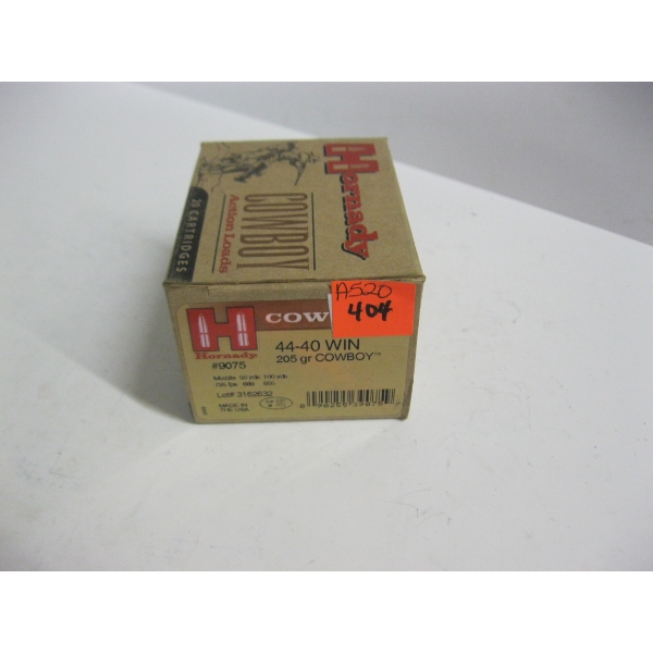 HORNADY 44-40 WIN 205GR COWBOY|1X20 CARTRIDGES