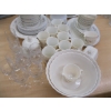 Image 2 : LG. SET OF MADE IN ARCOPAL, FRANCE DISHWARE - WHITE W/FLOWERS