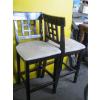 Image 2 : 2 WOODEN BAR STOOLS W/PADDED TOPS