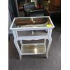 Image 1 : MIRRORED & WOOD SM. OCCASIONAL TABLE