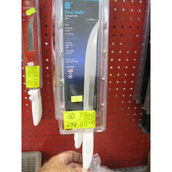 4 DEXTER 8" SCALLOPED UTILITY SLICER KNIVES