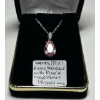 Image 1 : LADIES .925 SILVER NECKLACE W/PINK & CLEAR STONES, 18" CHAIN