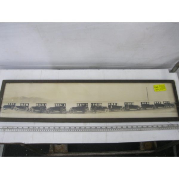 FRAMED PICTURE W/MODEL T CARS