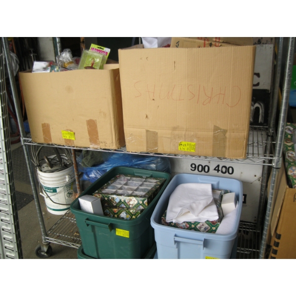 4 BOXES OF CHRISTMAS DECORATIONS