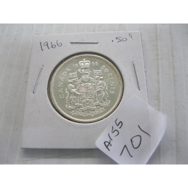 1966 CDN 50 CENT PIECE