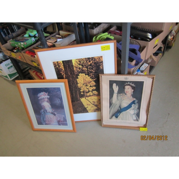 4 VARIOUS FRAMED PICTURES