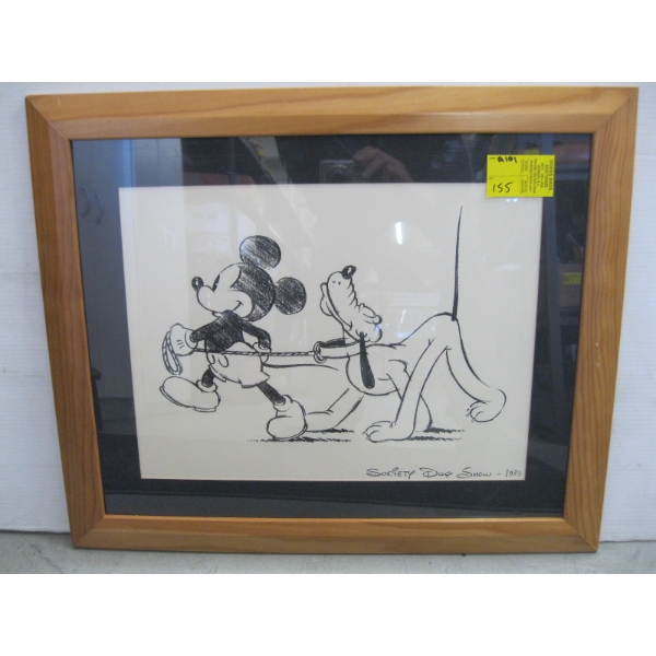 FRAMED DISNEY SOCIETY DOG SHOW 1939 PRINT