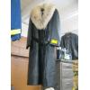 Image 1 : SZ S LONG LEATHER COAT W/FUR COLLAR