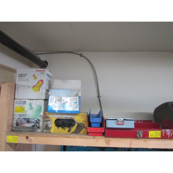 MISC. EAR PLUGS, DISPOSABLE GLOVES, METAL CASES, ETC.