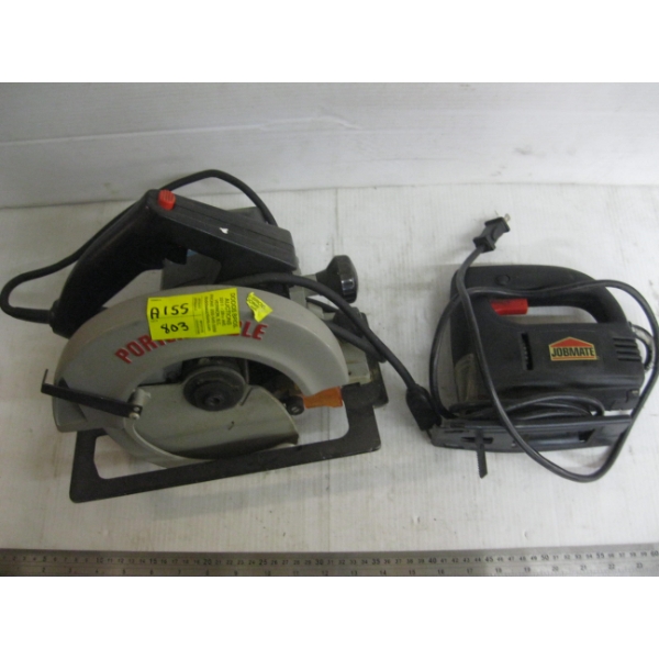 PORTA CABLE CIRCULAR SAW & A JOBMATE JIGSAW
