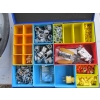 Image 1 : BLUE PARTS BOX W/ASST. ELECTRICAL ITEMS