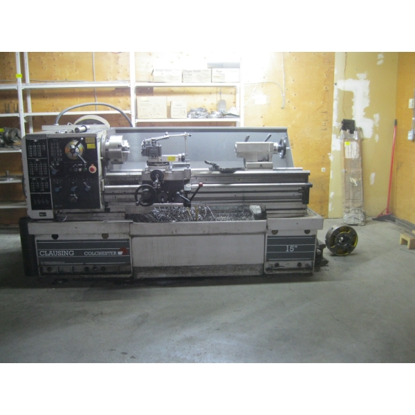 CLAUSING COLCHESTER METAL LATHE - 15" TURNING RADIUS, 4' BED