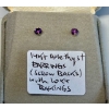 Image 1 : 14KT GOLD AMETHYST EARRINGS, SCREW BACKS W/10KT BACKINGS