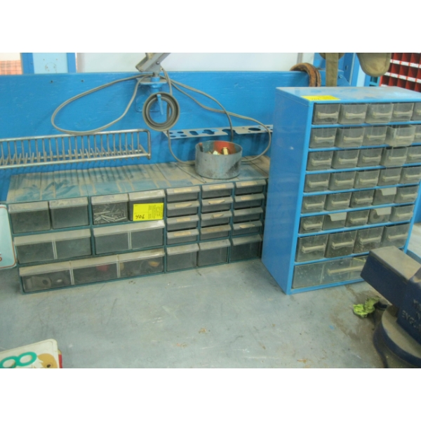 2 MULTI DRAWER STORAGE UNITS W/ASST. CONTENTS