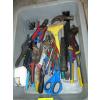 Image 1 : BIN OF ASST. TOOLS: PLIERS, HAMMER, WIRE STRIPPER, ETC.