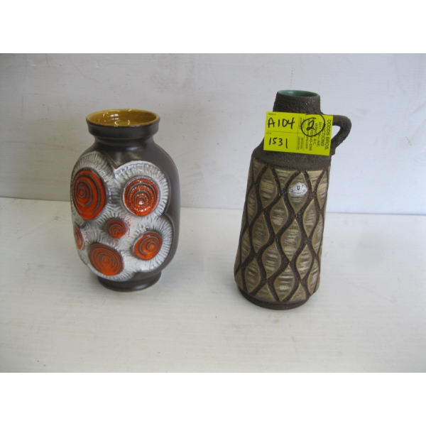 PAIR OF GERMAN MCM VASES