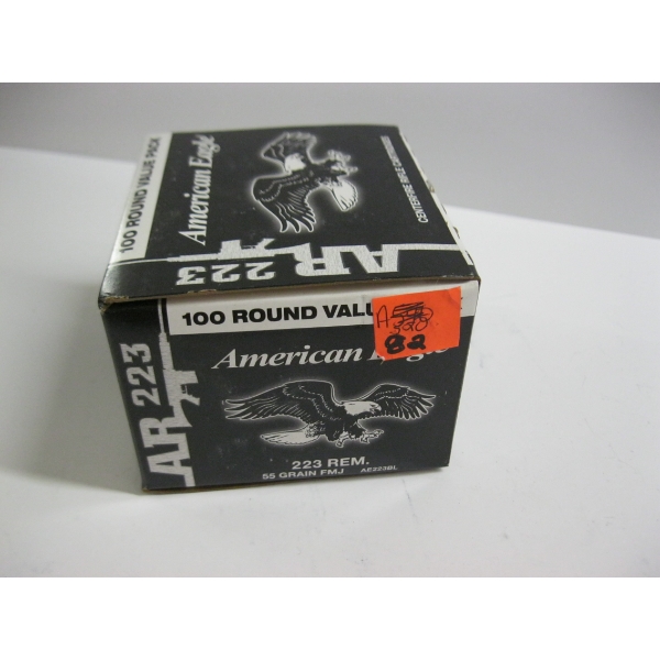 AMERICAN EAGLE .223 REM 55GRS FMJ|1X100 CENTERFIRE RIFLE CARTRIDGES