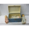 Image 1 : LIDDED BOX W/2 DOLLS