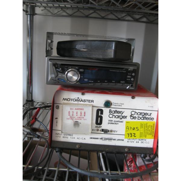 MOTOMASTER BATTERY CHARGER & NEXTAR CD PLAYER FOR CAR
