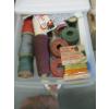 Image 4 : 3 DRAWER STORAGE BIN W/MISC. - SEWING SUPPLIES & A BOX OF ASST'D SEWING & CRAFTING ITEMS