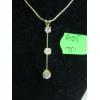 Image 2 : 10KT 16" LADIES CHAIN W/3 DIAMOND PENDANT