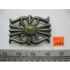 Image 1 : NAVAJO SILVER BELT BUCKLE W/TURQUOISE STONE