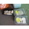 Image 4 : 2 PAILS OF COLORED SAND & MISC. SM. TILE