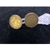 Image 4 : ANTIQUE BROACH, ENAMEL ART NOUVEAUX STERLING & FAUX HUDSON BAY CUFFLINKS