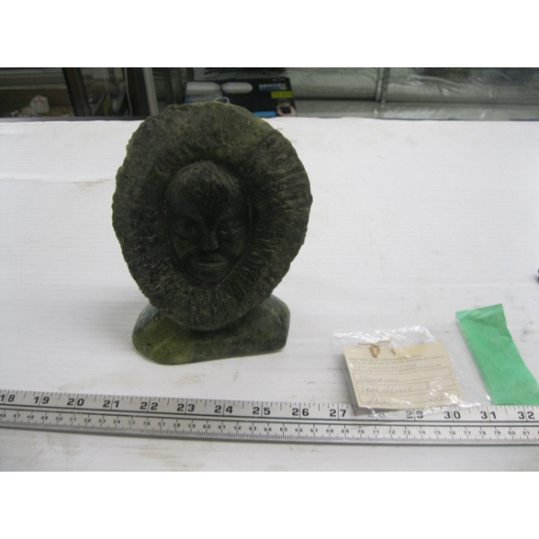 INUIT ART BY MANNUMI, CAPE DORSET, JADE OR SERPENTINE