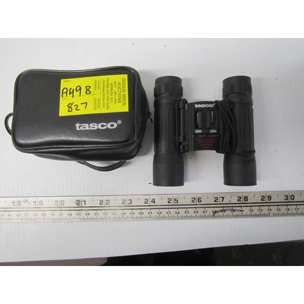 PAIR OF TASCO FOLDING 10X25 BINOCULARS W/CASE