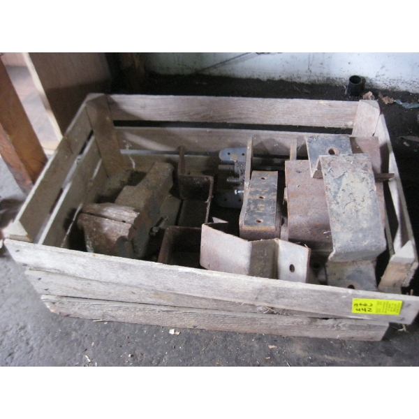 LG. 8" BENCH VISE W/ASST. BRACKETS IN CRATE
