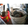 Image 1 : BUCKET W/MISC. TRAILER LIGHTS, REFLECTIVE TAPE, TROWELS, ETC.