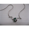 Image 1 : EMERALD & .925 SILVER CHAIN