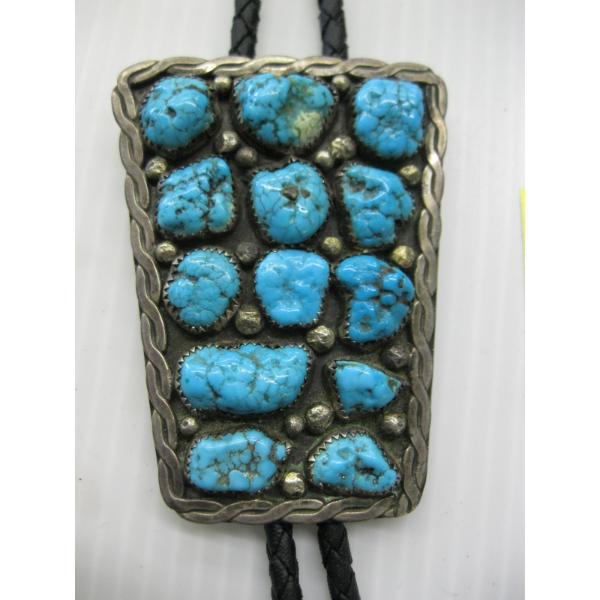 NAVAJO BOLO TIE - MARKED