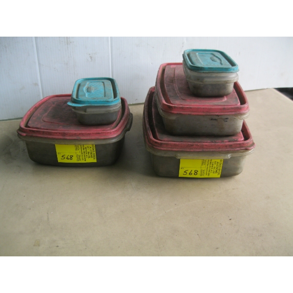 5 CONTAINERS OF MISC. COLDER PINS, GREASE NIPPLES, ETC.
